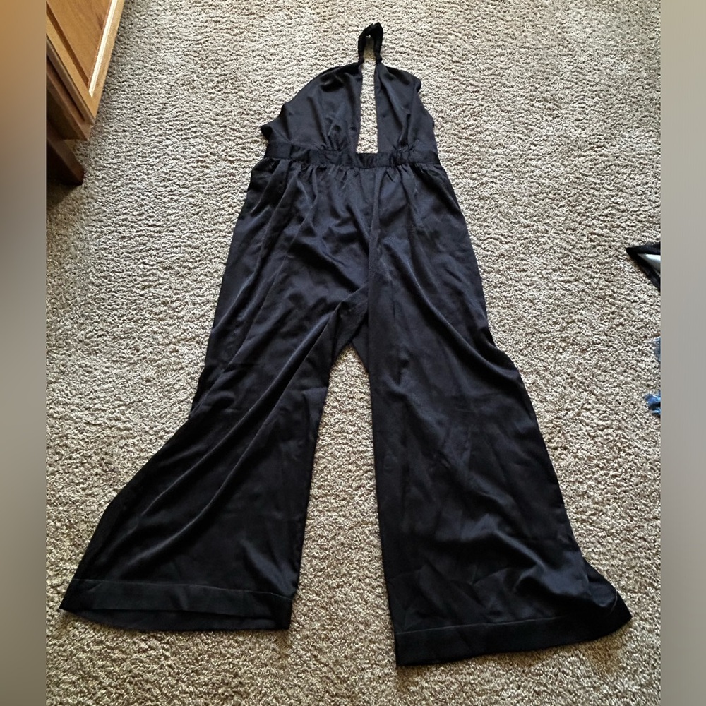 Grey silky feel jumpsuit